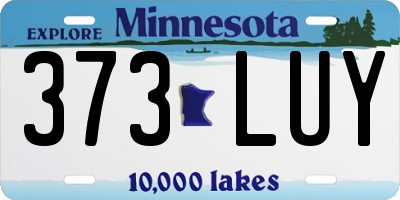 MN license plate 373LUY