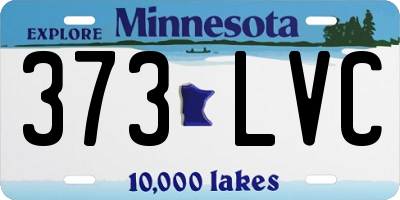 MN license plate 373LVC