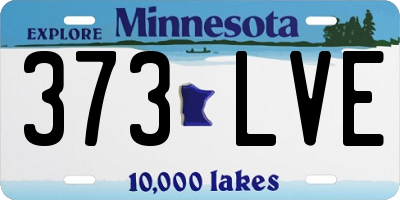 MN license plate 373LVE