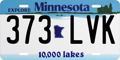MN license plate 373LVK