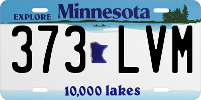 MN license plate 373LVM