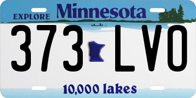 MN license plate 373LVO