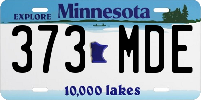 MN license plate 373MDE
