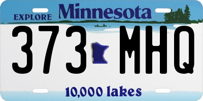 MN license plate 373MHQ