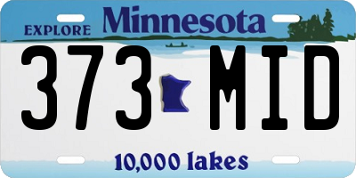 MN license plate 373MID