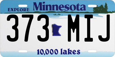 MN license plate 373MIJ