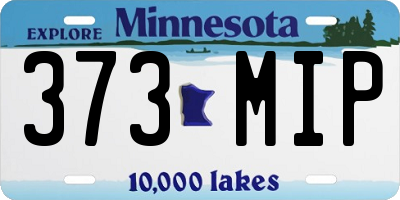 MN license plate 373MIP