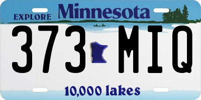 MN license plate 373MIQ