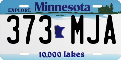 MN license plate 373MJA
