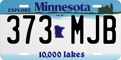 MN license plate 373MJB
