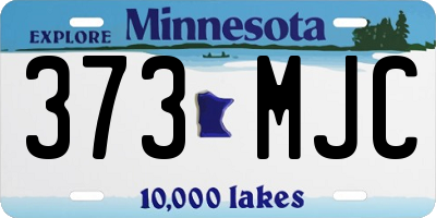 MN license plate 373MJC