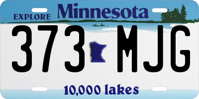 MN license plate 373MJG