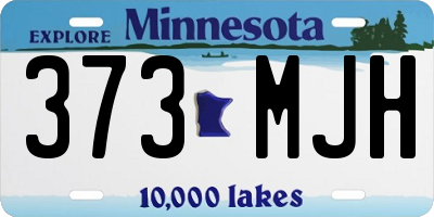 MN license plate 373MJH