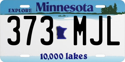 MN license plate 373MJL