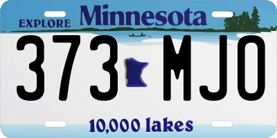 MN license plate 373MJO