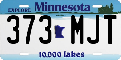 MN license plate 373MJT