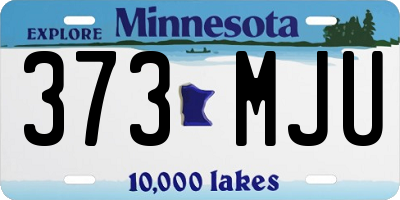 MN license plate 373MJU