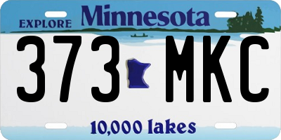 MN license plate 373MKC