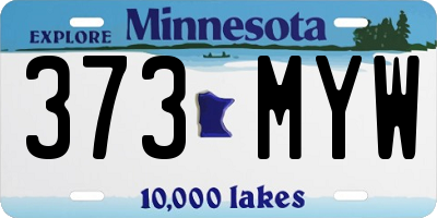 MN license plate 373MYW