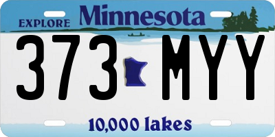 MN license plate 373MYY