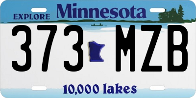 MN license plate 373MZB