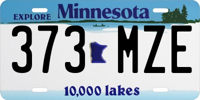 MN license plate 373MZE