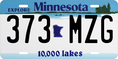MN license plate 373MZG