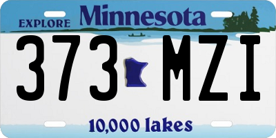 MN license plate 373MZI