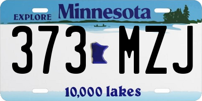 MN license plate 373MZJ