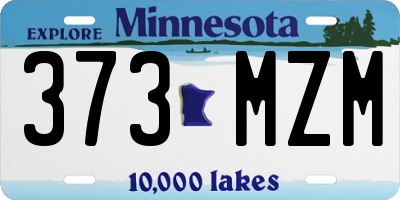 MN license plate 373MZM