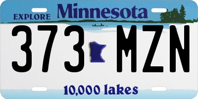 MN license plate 373MZN