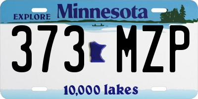 MN license plate 373MZP