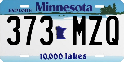 MN license plate 373MZQ