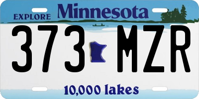 MN license plate 373MZR