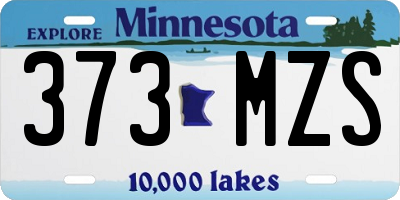 MN license plate 373MZS