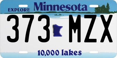 MN license plate 373MZX