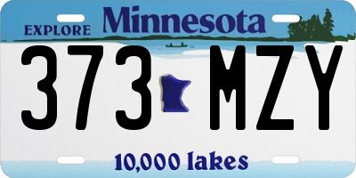 MN license plate 373MZY