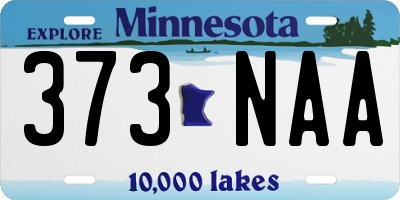 MN license plate 373NAA