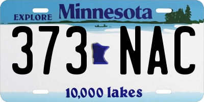 MN license plate 373NAC