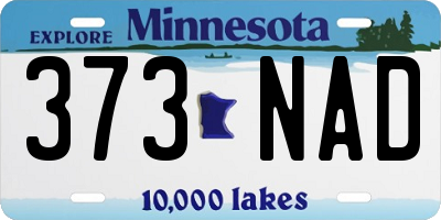 MN license plate 373NAD