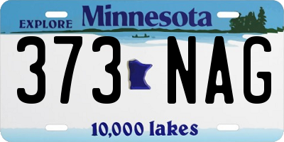 MN license plate 373NAG