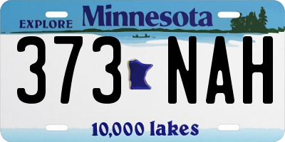 MN license plate 373NAH