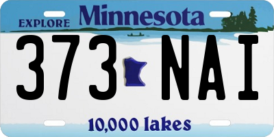 MN license plate 373NAI