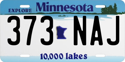 MN license plate 373NAJ