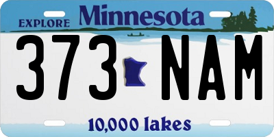 MN license plate 373NAM