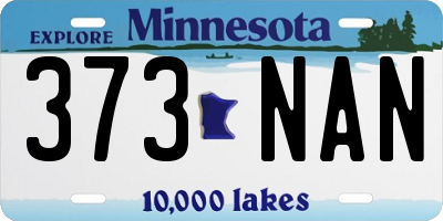 MN license plate 373NAN