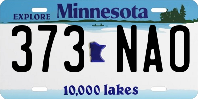 MN license plate 373NAO