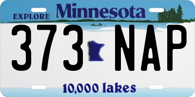 MN license plate 373NAP