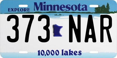 MN license plate 373NAR