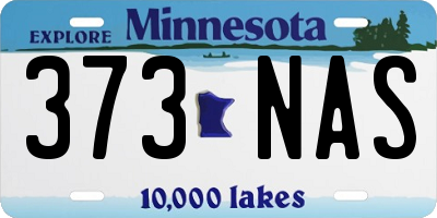 MN license plate 373NAS